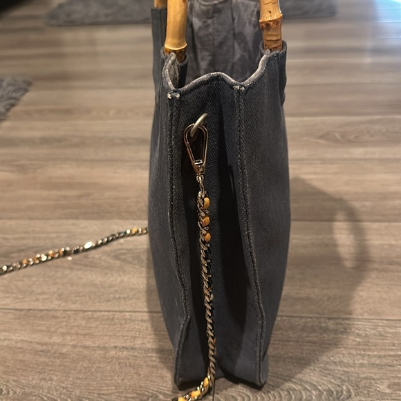 Fossil canvas tote bamboo round handles - Picture 3 of 15